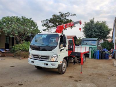 XE TẢI THACO ONLIN120 GẮN CẨU UNIC 3 TẤN 5 ĐOẠN URV345