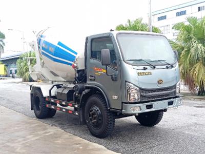 XE BỒN TRỘN BÊ TÔNG HOA MAI 3.5 KHỐI 1 CẦU